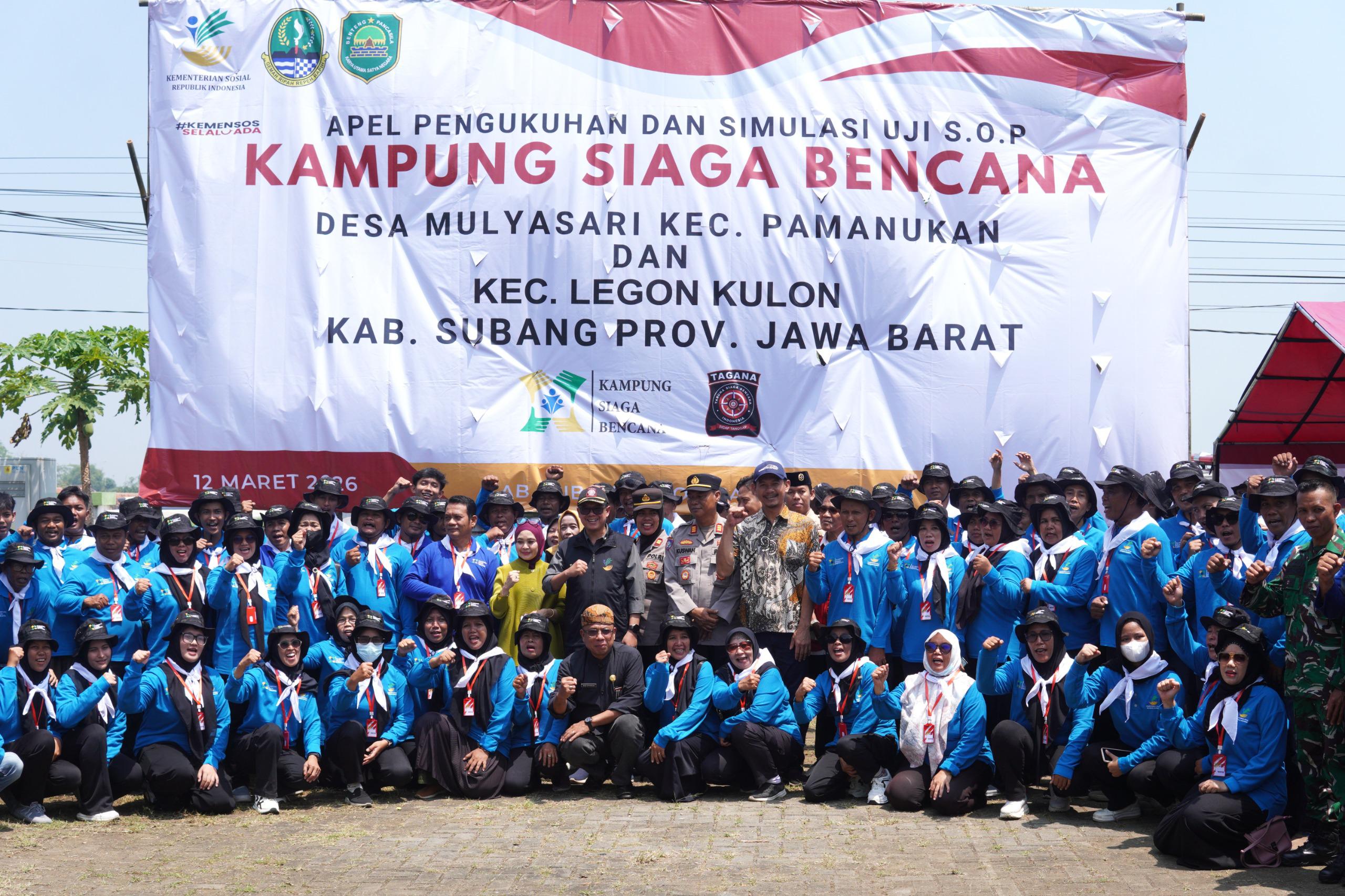 Kang Akur Pimpin Apel Pengukuhan dan Simulasi Uji S.O.P Kampung Siaga Bencana, Perkuat Kesiapsiagaan Masyarakat