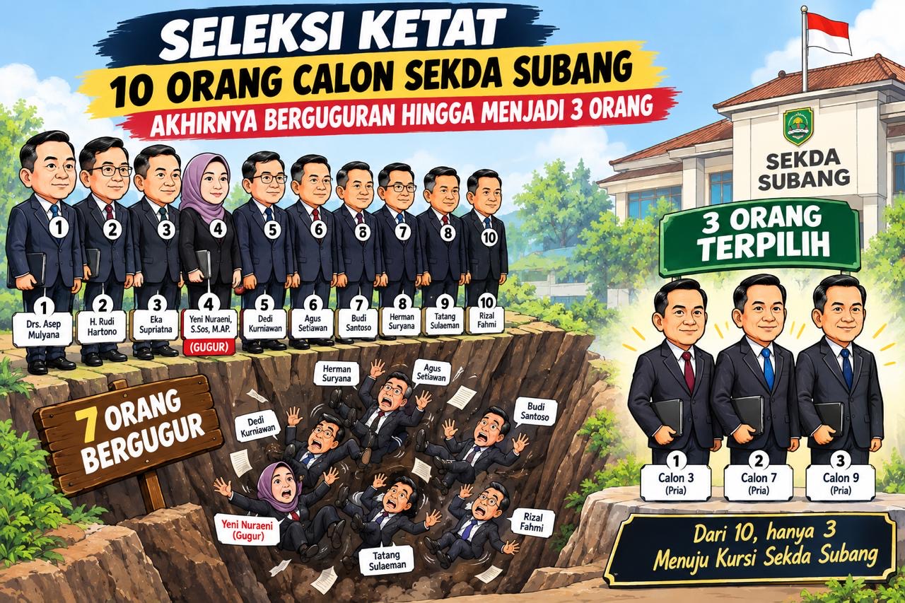 Kandidat Calon Sekda Subang Mulai Mengerucut  !!  7 Peserta ‘Terkubur’ 3 Peserta ‘Meluncur’